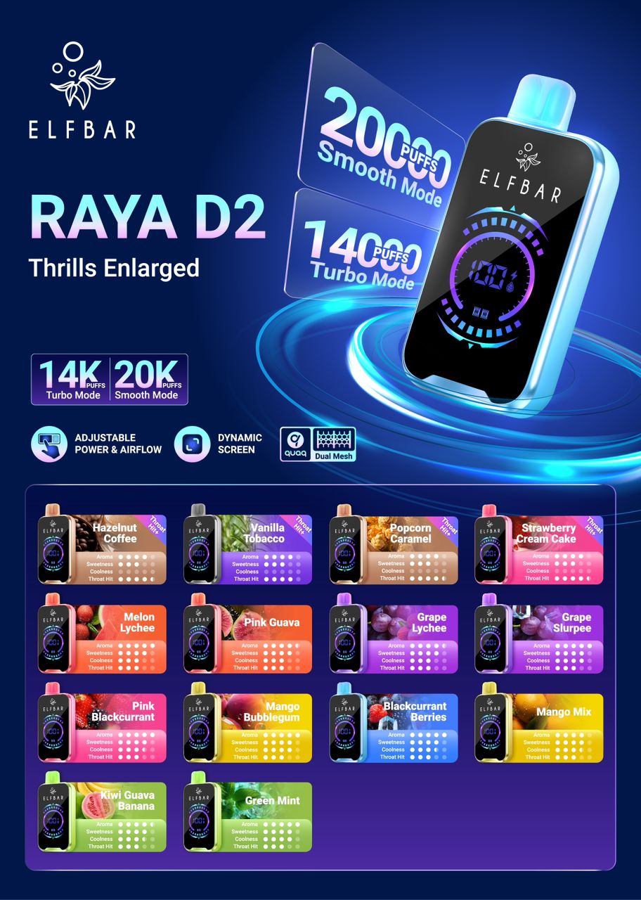 BUY 1 GET 1 FREE |ELF BAR RAYA D2 20K