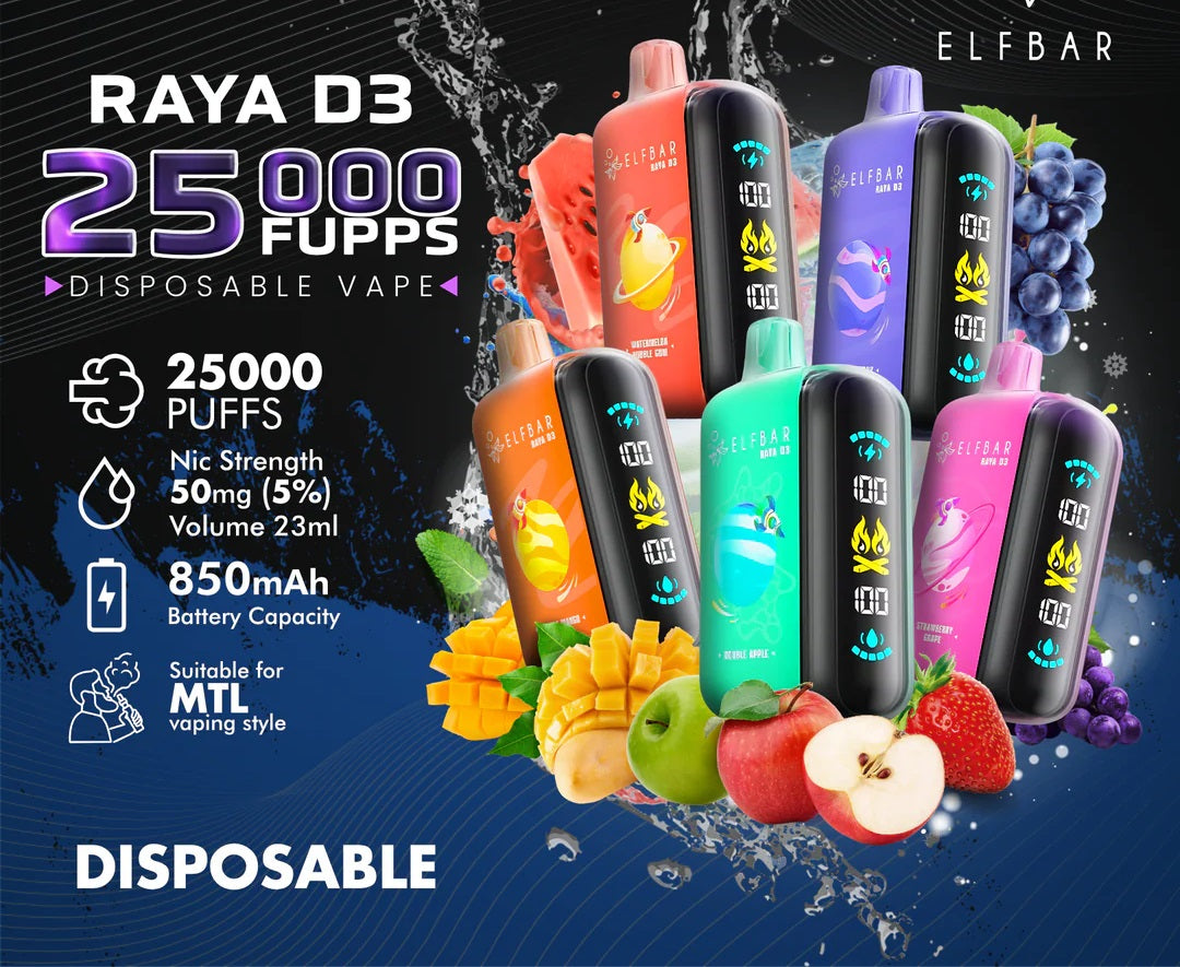 ELF BAR RAYA D3 25000 PUFFS DISPOSABLE VAPE