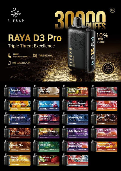 BUY 1 GET 1 FREE |ELF BAR RAYA D3 PRO 30K
