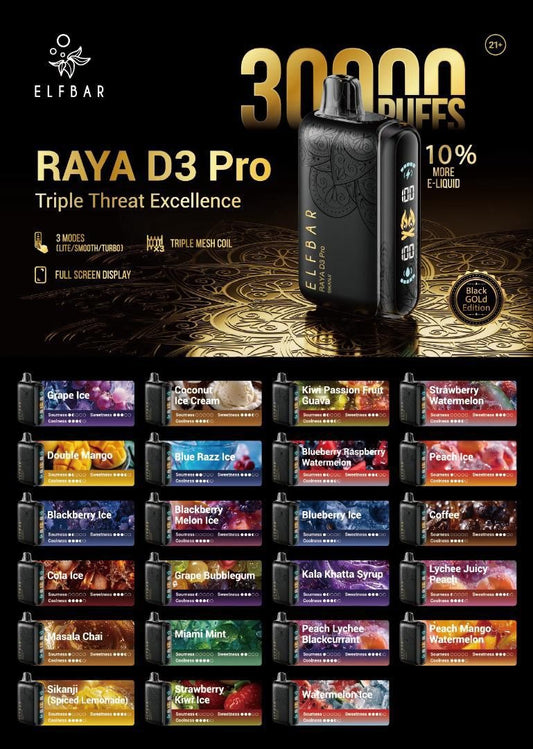 BUY 1 GET 1 FREE |ELF BAR RAYA D3 PRO 30K