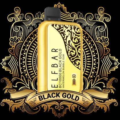 ELF BAR BLACK GOLD BC10000 PUFFS  DISPOSABLE VAPE