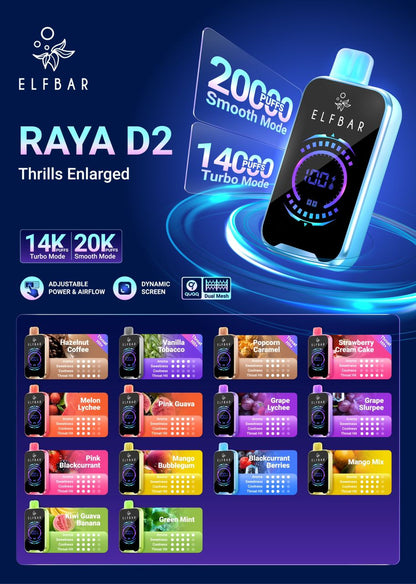 BUY 1 GET 1 FREE |ELF BAR RAYA D2 20K
