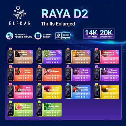 BUY 1 GET 1 FREE |ELF BAR RAYA D2 20K